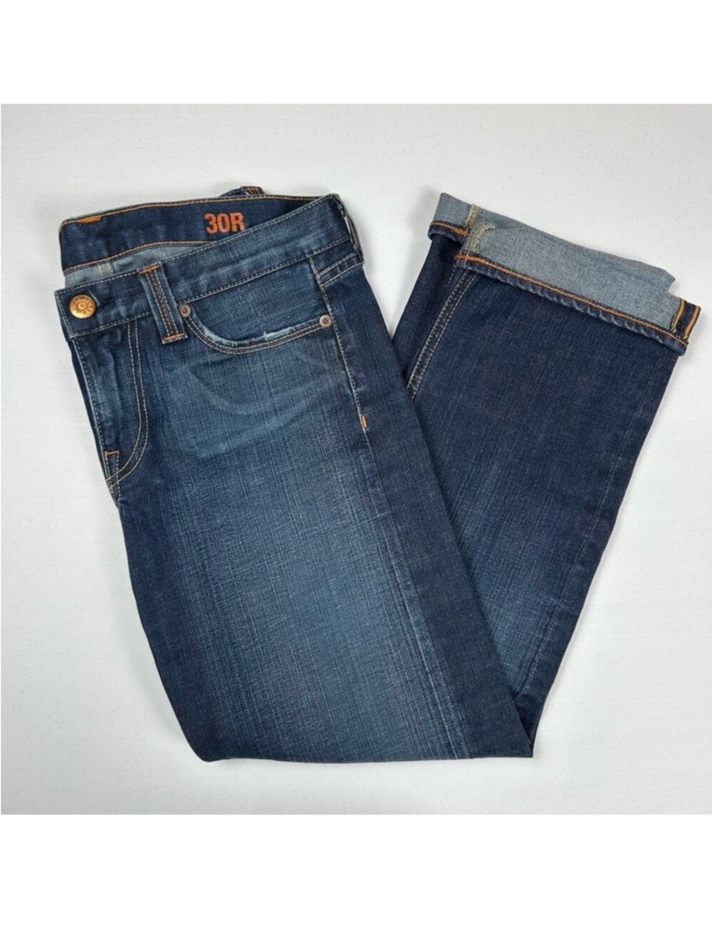 Selvedge Denim Jeans Dark Wash Japanese J Crew 30r 28” Inseam Slim Stretch